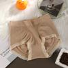 Ropa interior para mujer, pantalones de cintura alta cómodos y agradables para la piel, entrepierna de algodón puro, vientre de niña que se contrae, bragas de mujer de primavera y verano de color melocotón