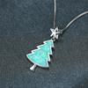 Ins Europeo y Americano Nuevo Transfronterizo Oro Rosa Aobao Árbol de Navidad Estrella de Cinco Puntas Colgante Collar Moda Femenina Creativo Collar