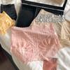 2025 Novo Estilo Simples Calcinha de Renda para Menina Sexy Cintura Média Confortável Macia Amigável à Pele Respirável Calcinha para Meninas