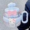 Vaso de Agua para Niñas, Popote de Verano de Aspecto Elevado, Vaso de Gran Barriga, Colador de Té de Gran Capacidad, Resistente a Altas Temperaturas, Lindo Vaso de Plástico para Hacer Té