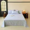 2026 Nuevo Modelo Clase A Grado Maternidad 100% Algodón Cepillado Engrosado Sábana para Cama Estilo Simple Rayada Sábana para Cama del Hogar para Dormitorio