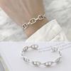 Pulseira Minimalista Retro Coreana para Mulheres, Estilo Comuter, Banhada, Estilo Ins, Pingente Geométrico com Franja, Pulseira de Estudante, Joias, Transfronteiriço