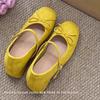 Sapatos Mary Jane Vintage com Laço e Salto Grosso Femininos 2025 Primavera e Verão Novos Versátil Aumenta a Altura Boca Rasa Camada Única com Fivela