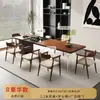 Conjunto de Mesa de Chá e Cadeiras de Madeira Maciça Mesa de Chá com Bandeja Integrada Mesa de Preparo de Chá para Escritório Novo Estilo 2026 Luxo Leve High-End Mesa de Chá para Sala de Estar