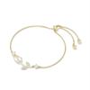 Pulseira de Flor de Tulipa e Rosa Deslizante para Mulheres, Pulseira de Nicho Ins, Estilo Coreano, Corrente com Garras de Strass, Pulseira Ajustável para Mulheres