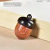 Ébano Palosanto DIY Accesorios de Bellota Color de Bellota a Juego Tuerca de Madera Piña Caja Gawu Colgante Accesorios de Colgante