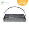 Bandeja Rectangular de Hierro Galvanizado con Asa, Bandeja para Almacenamiento de Utensilios de Cocina Domésticos, Bandeja para Postres y Frutas de Picnic al Aire Libre