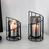 Candelabros románticos nórdicos con adornos para sala de estar, mesa de comedor, candelabro de hierro de alta gama de estilo europeo, accesorios decorativos para cenas a la luz de las velas.