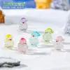 Micro-Paisaje Creativo Luminoso Papá Noel Linda Escena de Nieve Accesorios de Decoración DIY Mini Adornos de Resina