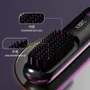 Pente Alisador de Cabelo Sem Fio Modelo Novo Transfronteiriço Recarregável Cerâmica Eletrônico Mini Alisador Portátil Pente para Cabelo Não Danifica