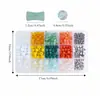 150 piezas de cuentas irregulares, cuentas de vidrio, cuentas de vidrio transparente agrietado para pulsera, collar, joyería DIY a juego