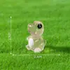 Terrário de musgo, fofa figura de dinossauro Tiranossauro Rex que brilha no escuro, acessórios de decoração DIY, ornamentos de mesa em miniatura