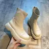 Botines Chelsea de Gama Alta para Mujer, Nuevos Invierno 2025, Botines Cortos, Estilo Británico, Piel Suave, Aspecto Adelgazante, Botas de Suela Gruesa, Botines Individuales