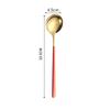Cuchara de acero inoxidable 304 de estilo coreano, cuchara de mango largo, cuchara para bibimbap, cuchara para helado, cuchara de postre, acero inoxidable de alto valor de color.