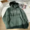 Moletom de Veludo com Capuz Estampado de Letras High Street Americano para Mulheres no Outono e Inverno Estilo Coreano Solto Estilo Bf Preguiçoso Top Versátil