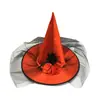 Sombrero de Mago de Halloween para Niños y Adultos Vestido de Graduación Malla Rosa Sombrero de Bruja Sombrero de Bruja Sombrero de Fiesta