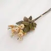 Ramo de Rosas Pequeñas Artificiales Vintage de Múltiples Cabezas de Otoño, Arreglo de Rosas Silvestres, Flores Decorativas para Casa de Huéspedes, Arreglo Floral, Flores Falsas Escénicas