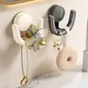 Estante para pantuflas de baño, tipo ventosa, montado en la pared sin taladro, especial para baños, modelo nuevo, escurridor con ganchos y estante de almacenamiento