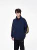 Jaqueta Cardigan Listrada Americana Masculina Outono High Street Estilo College Gola Alta Jaqueta Tendência Casual ao Ar Livre Top de Casal