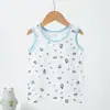 Colete Infantil de Verão Algodão Puro Estampa de Desenho Camiseta Básica Sem Manga Infantil para Meninos e Meninas Ajustada Categoria a Atacado