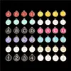 Alfabeto Inglés Colgante Doble Cara de Aleación Esmaltada Hecho a Mano para Pulsera DIY Collar Accesorios de Joyería Colgante Encanto Material