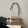 Bolso Nuevo Sencillo, Bolso Nuevo Estilo Baguette, Bolso de Hombro Versátil Nuevo para Mujer, Bolso de Brazo con Lazo