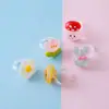 Anillos Transparentes de Resina con Dibujos Animados Lindos de Flores y Animales para Niños Adornos Pequeños de Mano de Gama Alta Joyería de Puesto Mercancía al por Mayor por Lote