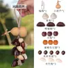 Kit de Materiais para Sino de Vento Criativo com Casca de Fruta Natural DIY Enfeite para Pendurar no Carro Artesanato Pai e Filho Sino de Sementes Bolsa Pingente