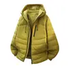 Chaqueta de Plumón Ligera Cálida Repelente al Agua con Bloques de Color y Capucha para Invierno 2025 para Hombres y Mujeres
