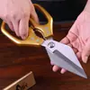 Tijeras de Pato de Acero Inoxidable, Tijeras de Cocina Engrosadas, Tijeras Multifuncionales para Huesos de Pollo del Hogar, Tijeras Especiales para Cortar Huesos de Pollo, Tijeras Potentes de Cabeza Grande