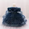 Vestido Infantil Lantejoulas Vestido Princesa Roupa Infantil Estilo Ocidental Vestido Bebê de Um Ano Vestido de Casamento vestido