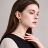 Exquisito moda Gancho de orelha com incrustação de diamante Coreia do Sul elegante simples nicho brincos de pérola retrô versátil novos brincos brincos brincos