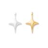 Nuevo Colgante de Estrella de Cuatro Puntas Sólido de Plata de Ley S925 Estilo Ins Estrella Coreana Colgante de Estrella de Cuatro Puntas Pulsera de Cristal DIY Collar