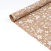 Papel de Regalo Blanco Popular Transfronterizo para Navidad Rollo Grande de 3m10m Papel de Regalo Papel Kraft Amarillo Retro