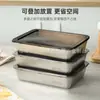 [Venta Flash] Placa de Acero Inoxidable Resistente a Ácidos y Álcalis Bandeja Rectangular Plato Cuadrado de Cocina Plato Profundo para el Hogar Plato Plano para Horno