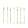 Colar Pulseira Fecho Lagosta com Cauda em Forma de Coração Corrente de Extensão Corrente de Ouro 18K Banhado Conserva Cor Acessórios para Joias DIY