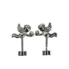 Clavos para Hélice de Oreja de Angelito Tridimensional, Dulces y Únicos, Clavos para Hélice de Oreja de Cupido de Posición Alta, Clavos para Oreja de Hebilla de Giro de Tornillo de Acero de Titanio