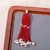 Borla de cuentas de arroz tejida a mano Accesorios de brocado Song DIY Estilo antiguo Hanfu Cheongsam Colgante de cintura Broche Adorno Decoración colgante