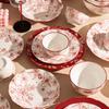 Conjunto de Louças para Casamento em Casa, Presentes para Recém-Casados e Ano Novo para Recém-Casados 2024 Nova Louça Festiva de Ano Novo Chinês com Aparência Elegante