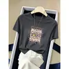 Camiseta Casual Feminina Tendência de Verão Ajustada Roxo Ameixa Algodão Manga Curta