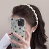 Lã Enrolamento Cabelo Hoop Feminino 2024 Novo Outono e Inverno Cranial Alto Top Dente Lavagem Rosto Headband Pressão Cabelo Carimbo All-match Headwear