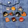 Insignias con Cadena de Dibujos Animados Estilo Japonés Chainsaw Man Makima Merchandising para Fans Broche de Metal Accesorio para Ropa