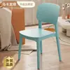 Cadeira de plástico com encosto espessado, confortável para sentar por longos períodos, cadeira de jantar moderna minimalista para uso doméstico, uso comercial e cadeira de jantar para restaurante da moda