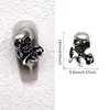 Acessórios de nail art Cross Hearts de celebridade da internet transfronteiriça, decorações e acessórios de unha de liga metálica em formato de cruz e coração, estilo punk vintage