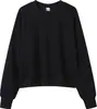 Sudadera Pulóver Corta de Cuello Redondo Estilo Europeo y Americano de 350g, Sudadera Holgada de Otoño para Mujer, Chaqueta Adelgazante con Texto Impreso