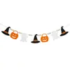 Suministro exclusivo transfronterizo: Decoración de Fiesta de Halloween con Banderín de Fieltro de Calabaza Fantasma Sombrero de Bruja Bandera Colgante Oem Dropshipping