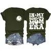 Era de mamá de bolos diversión de bolos cuello redondo casual para mujer capa base camiseta Amazon transfronteriza holgada manga corta