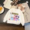 Niños y Niñas Primavera y Otoño Dibujos Animados Nuevos Tops Casuales Atuendos de Moda para Niños y Niños de Edad Media Lindo Dibujo Animado Labubu Versátil Algodón