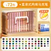 Baleia Anmei Pastéis de Óleo de Cor Intensa Lápis de Cor Macios 24 Cores Canetas de Desenho Infantil Bastões Coloridos para Iniciantes Lápis de Cor à Base de Óleo para Desenho 3D