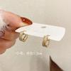 Pendientes de Cruz de Plata Blanca con Epoxi Blanco de Dongdaemun, Corea del Sur, los más fáciles de combinar con el temperamento, Pendientes de Nicho, Pendientes, Pendientes, Mujeres Modernas